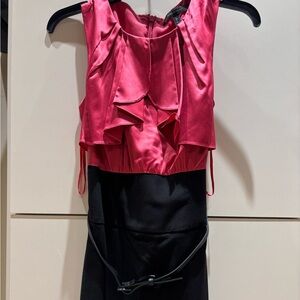 BCBGMaxAzria Pink and Black Dress